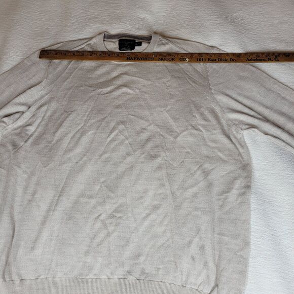 Black 1826 Brown Sweater Mens Beige Size XXL 100% Merino Wool Made Italy Winter - Picture 10 of 16
